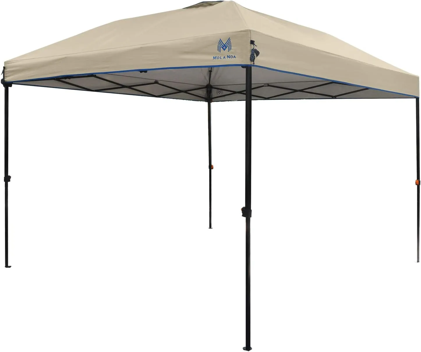 10ft x 10ft Instant Set Up Canopy with Wheeled Carry Bag,Straight Wall Gazebo (Tan)