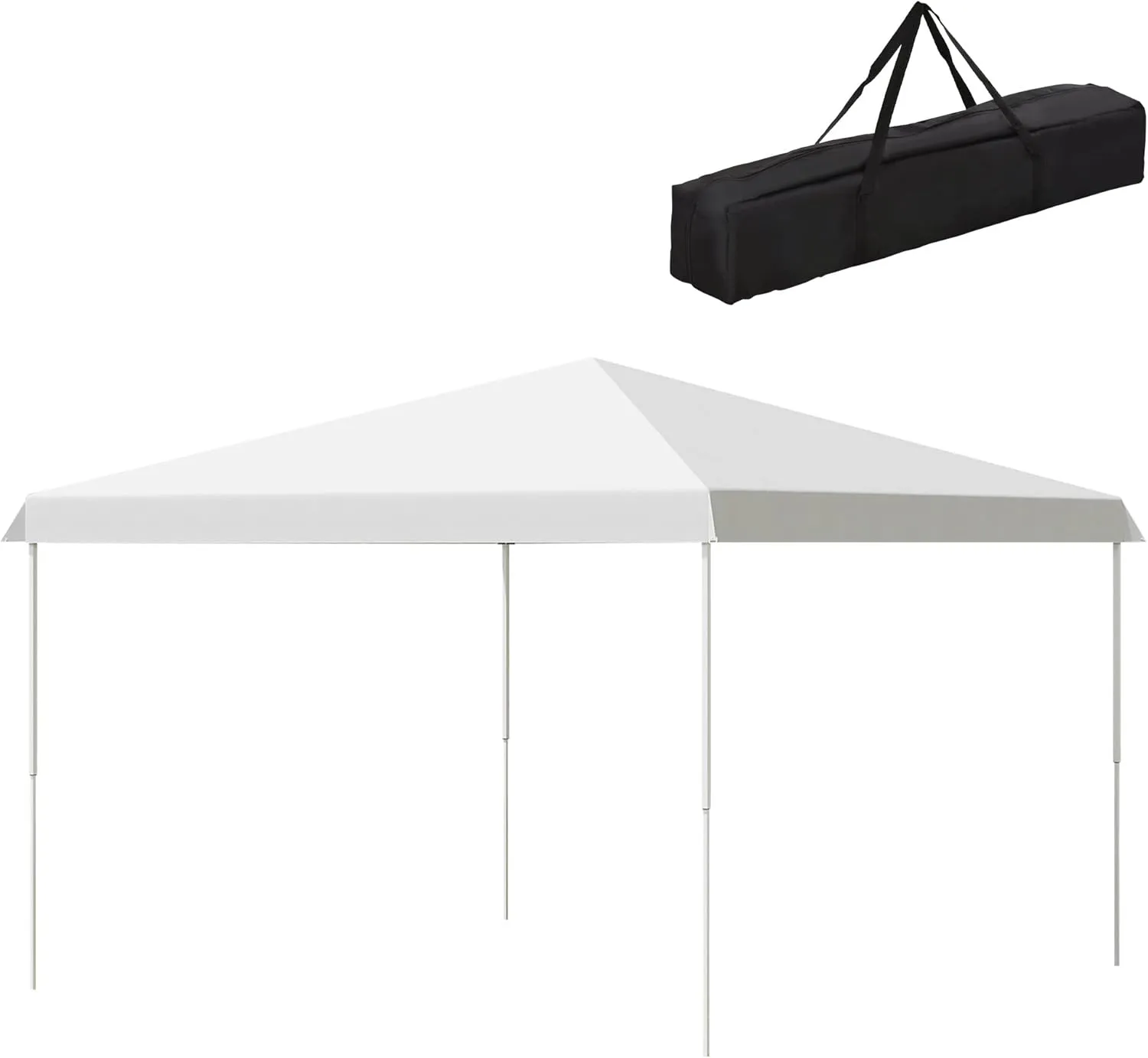 13' x 13' Pop Up Canopy Tent, Instant Sun Shelter, Tents for Parties, Height Adjustable, with Wheeled Carry Bag for Outdoor, Garden, Patio, Parties, White
