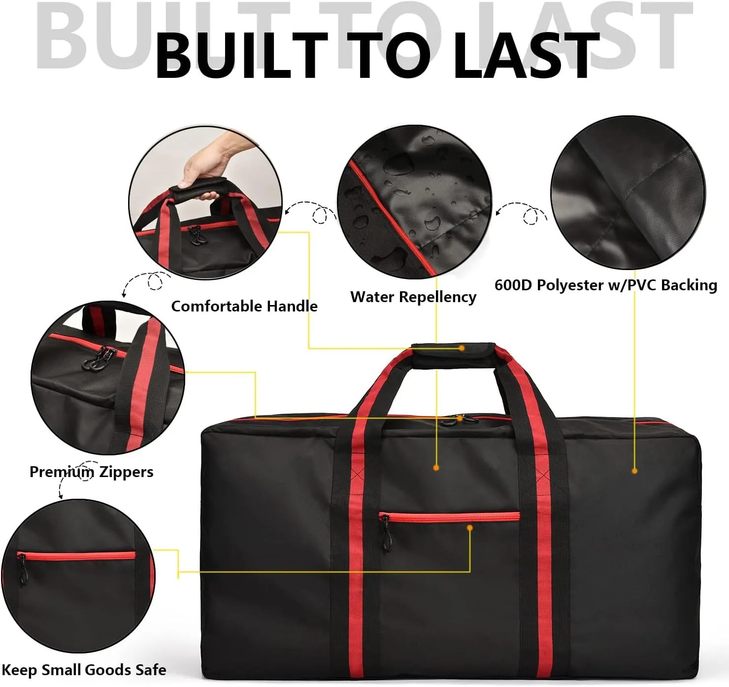 150L Large Duffle Bag for Travel 37” Diffle Bag for Overnight Weekender Camping, Storage for Men Women, Earthy Tan