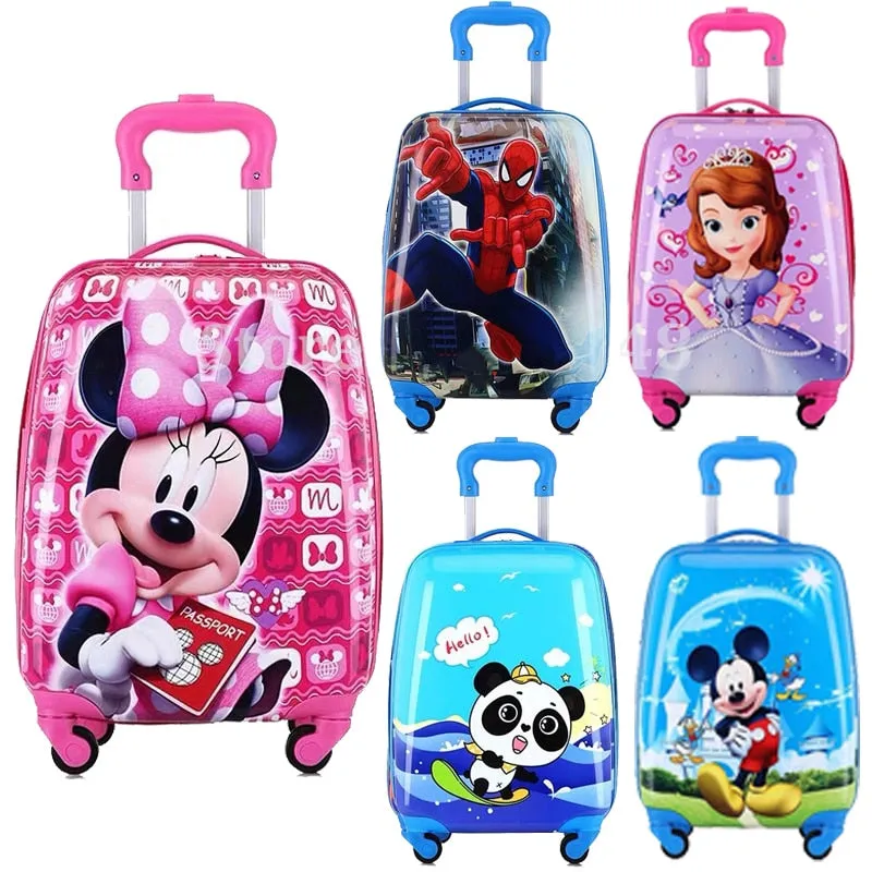 18 inch Kids Cartoon rolling luggage children
