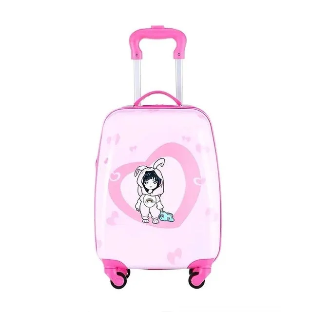 18 inch Kids Cartoon rolling luggage children