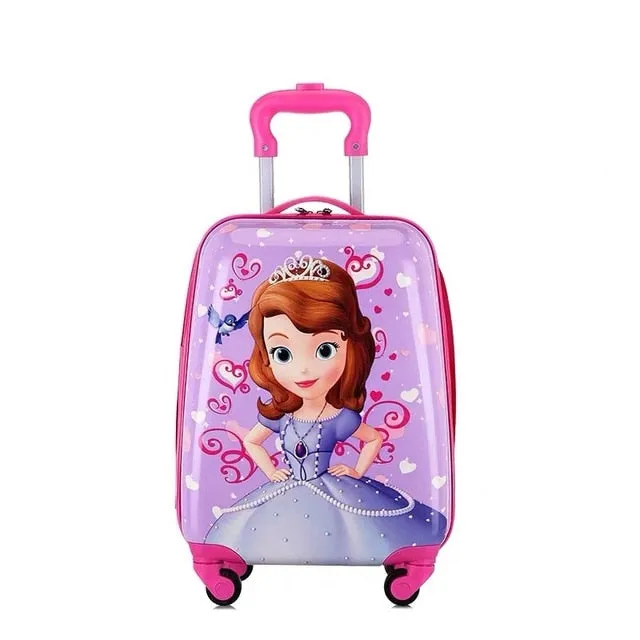 18 inch Kids Cartoon rolling luggage children