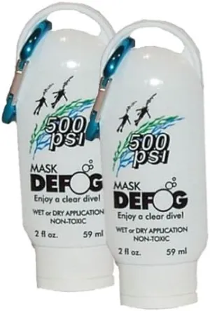 2 Pack -2 Oz Sport Bottle of 500 PSI Mask Defog with Caribbener Model: