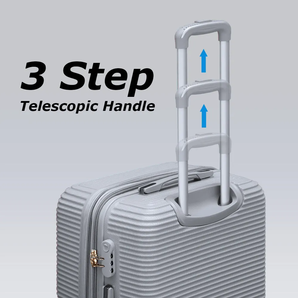20 Inch Swiss Class Line ABS Expandable Cabin Size Luggage | Lightweight Bag with Spinner Wheels