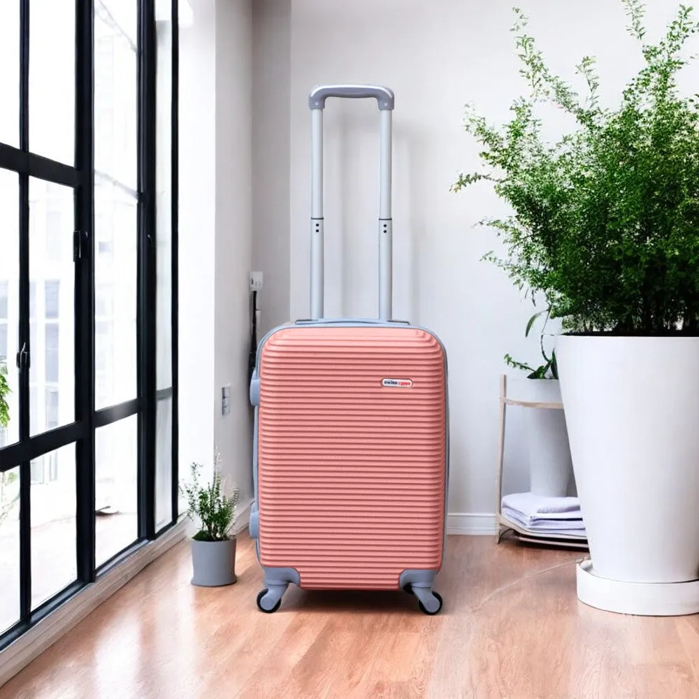 20 Inch Swiss Class Line ABS Expandable Cabin Size Luggage | Lightweight Bag with Spinner Wheels