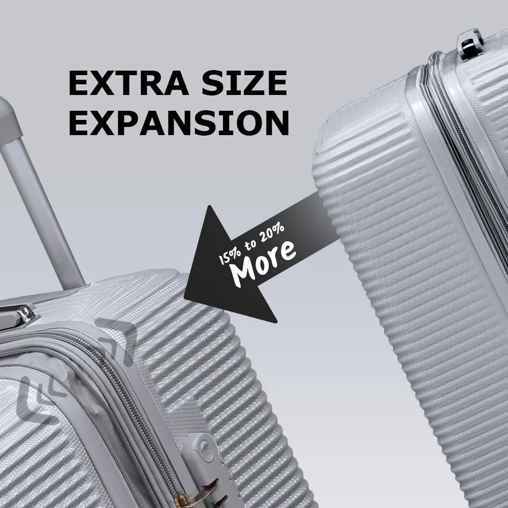 20 Inch Swiss Class Line ABS Expandable Cabin Size Luggage | Lightweight Bag with Spinner Wheels