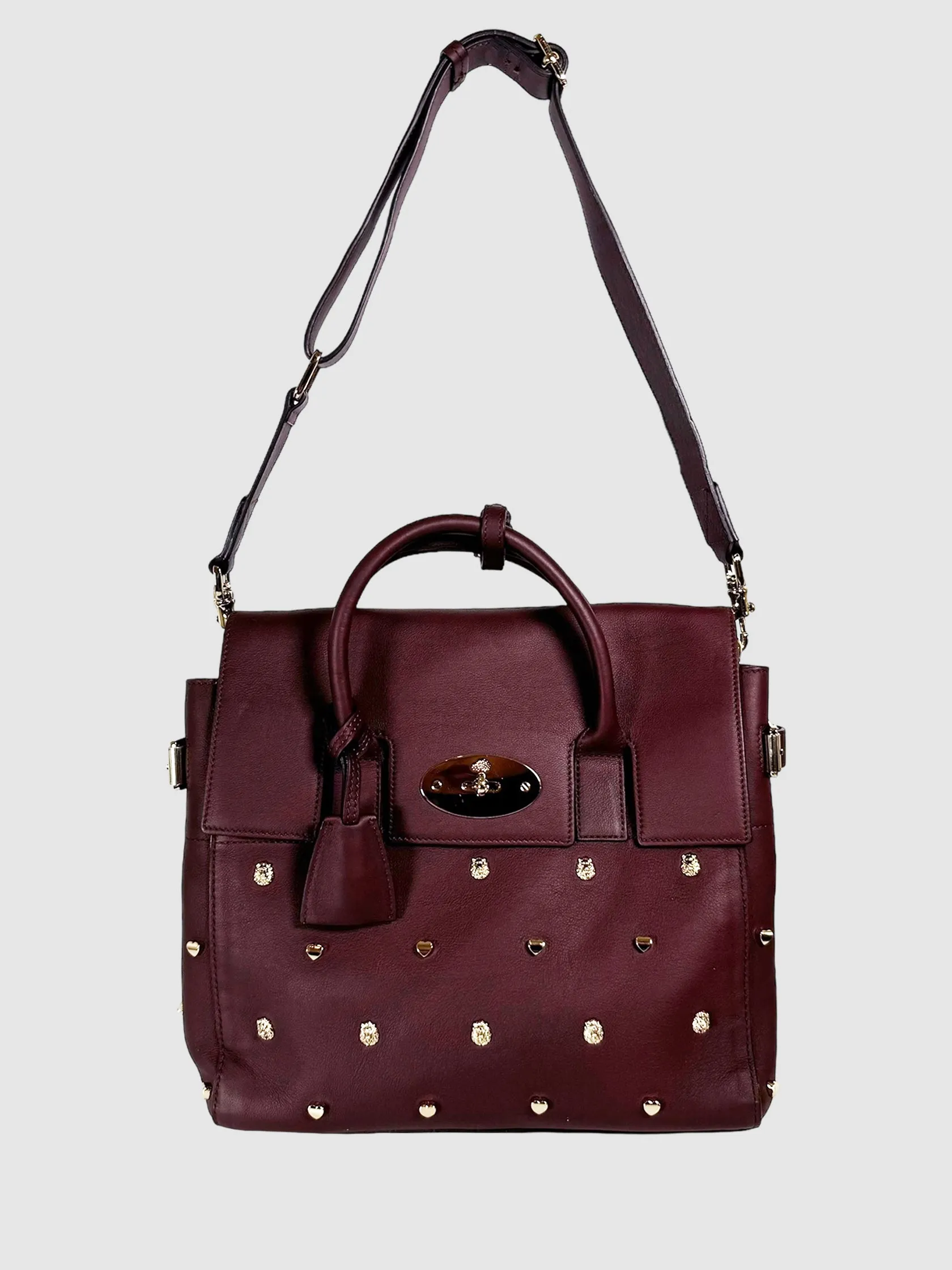 2015 Leather Studded Satchel Wallet Set