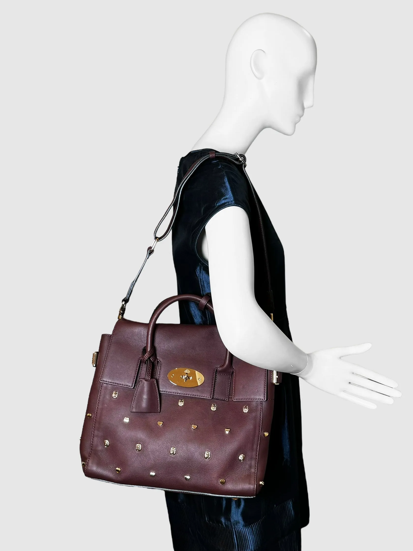 2015 Leather Studded Satchel Wallet Set