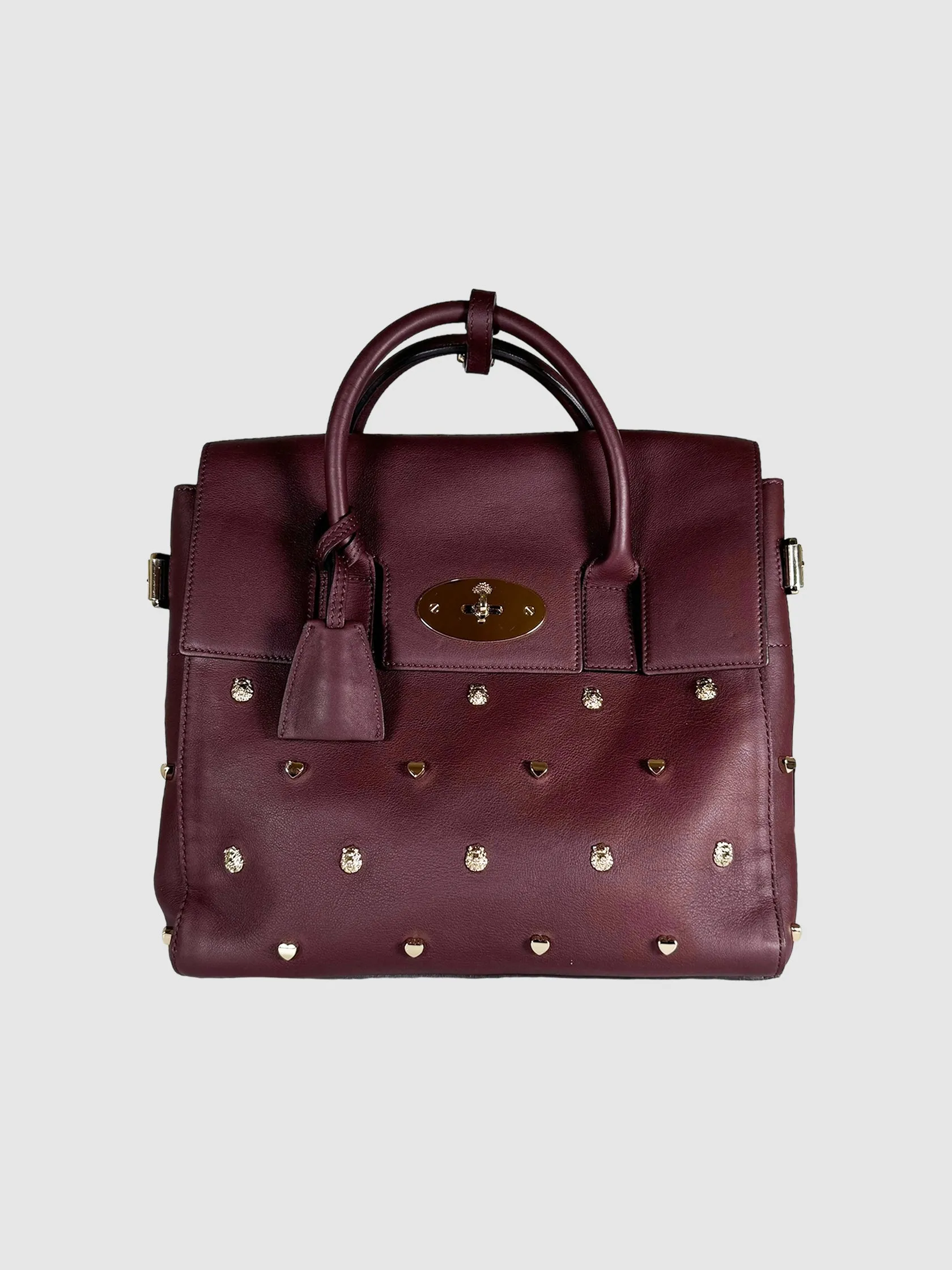 2015 Leather Studded Satchel Wallet Set
