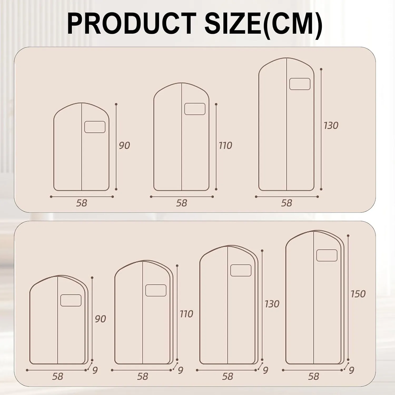 2025 Space Saving Hanging Garment Bag with Self Compression Zipper, Garment Bags for Hanging Clothes, Travel Dust Cover Clothes Bags for Down Coat Suit Closet Storage (Pink, Small)