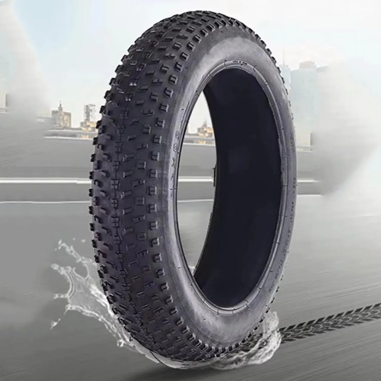 20/26 x 4.0-inch Bike Fat Tire for MTB and Ebikes or Three-Wheeled Bicycle | Folding Bead Tires 60TPI Durable All-Terrain Tread | Mountain Bike Snow Bicycle