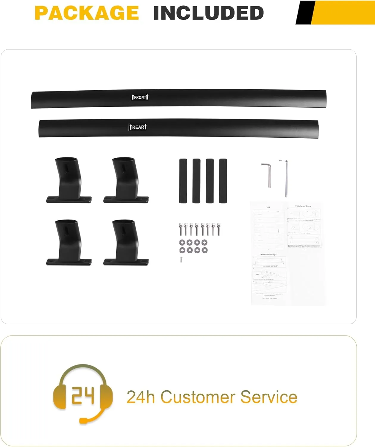 220lbs Cross Bar Roof Rack Fit for GMC Terrain 2018-2024 Cargo Carrier Crossbar Rooftop Accessories (with Side Roof Rails)