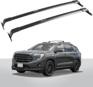 220lbs Cross Bar Roof Rack Fit for GMC Terrain 2018-2024 Cargo Carrier Crossbar Rooftop Accessories (with Side Roof Rails)