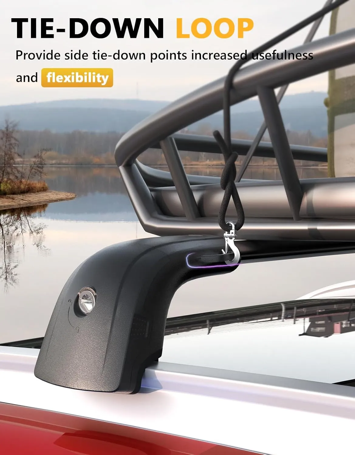220lbs Lockable Roof Rack Cross Bars Compatible with Hyundai Santa Cruz 2021-2025 SE SEL Premium Night Limited, Heavy Duty Anti-Theft Aluminum Roof Rails Crossbars Cargo Carrier Bag Black Bike