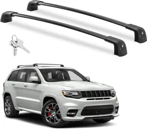 220LBS Roof Rack Cross Bars for 2011-2022 Grand Cherokee Altitude/SRT/Trackhawk with Roof Black Moldings, Aluminum Cross Bar with Anti-Theft Locks for Cargo Rooftop Luggage Canoe Kayak Roof Bag