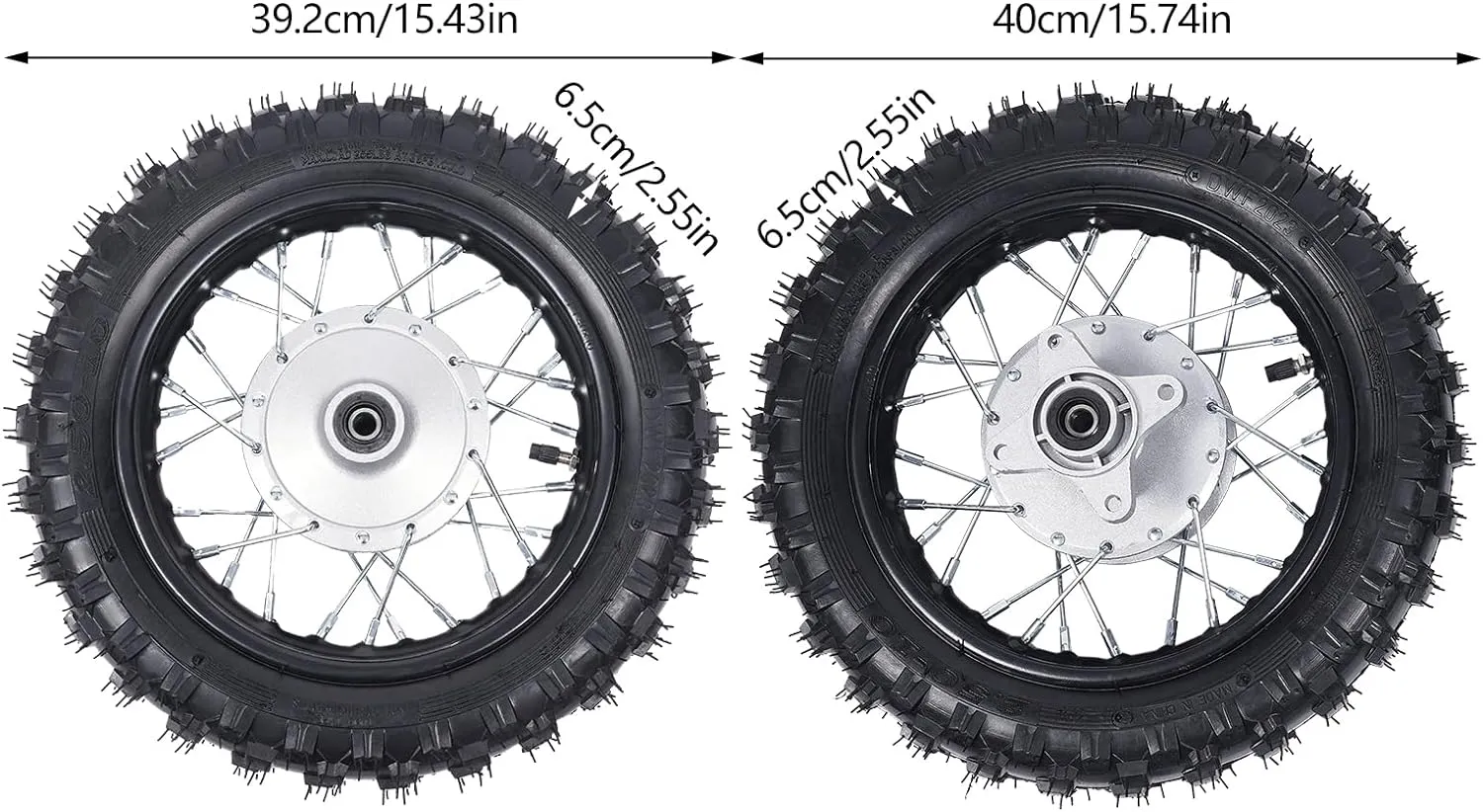 2.50-10 Dirt Bike Tire 10" Front Rear Tire Rim Wheel Drum Brake For CRF50 XR PW50 TTR50 BBR KLX Pit Dirt Bikes