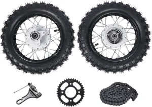 2.50-10 Dirt Bike Tire 10" Front Rear Tire Rim Wheel Drum Brake For CRF50 XR PW50 TTR50 BBR KLX Pit Dirt Bikes