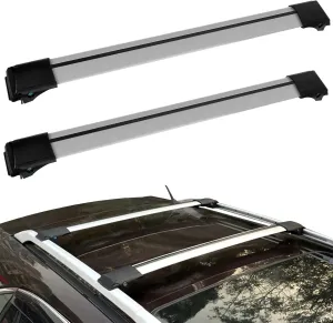 2Pcs Roof Racks Silver 165LBS Cross Bars Compatible for B-W-M for X5 2004-2013 ((Only Models with Existing Roof Rails)), Aluminum Cargo Carrier Rooftop Bag Luggage Racks Cross bar