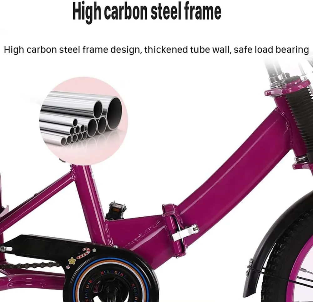 3 Wheel Kids Pedal Bike,Folding Big Size Baby Tricycle with Seat and Pedal Strengthen The Vehicle Body to Ensure Safe Load-Carrying Capacity More Solid,Red,18in