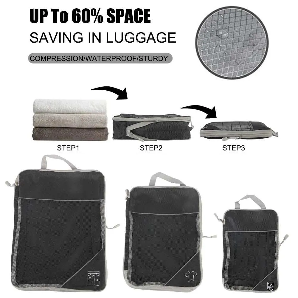 3/6 Pieces Travel Storage Organizer Set