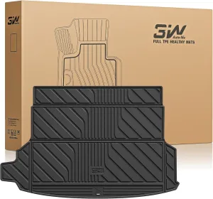 3W Cargo Liner for 2025 Subaru Forester (Not Fit Hybrid & Wilderness & PHEV), TPE All Weather Custom Fit Car mats for 2025 Subaru Forester Cargo Liner Anti-Slip Heavy Duty Accessorious, Black