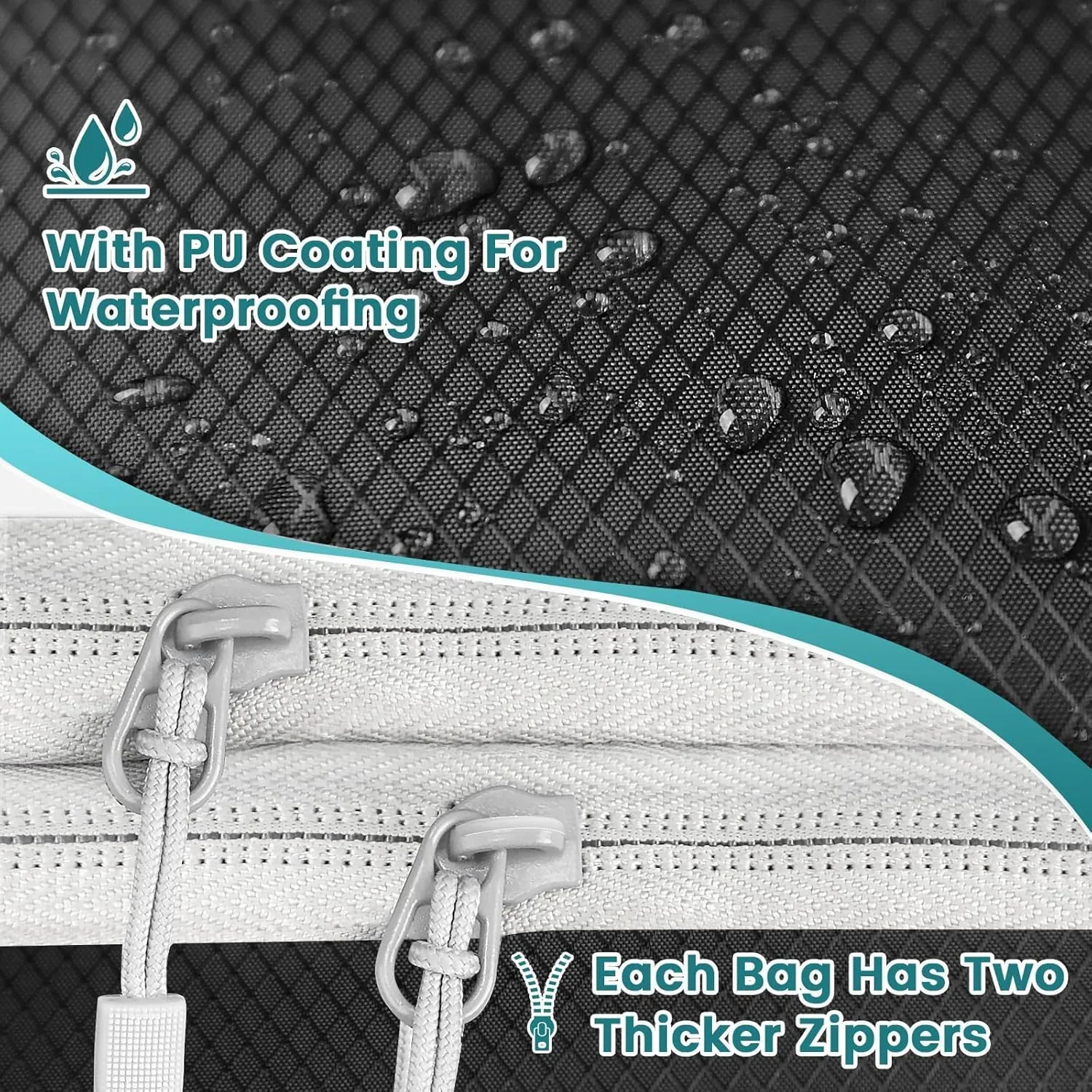 4 Set Compression Packing Cubes for Suitcase - Space-Saving Luggage Organizer Bags, Lightweight Travel Essentials for Efficient Packing (Black)