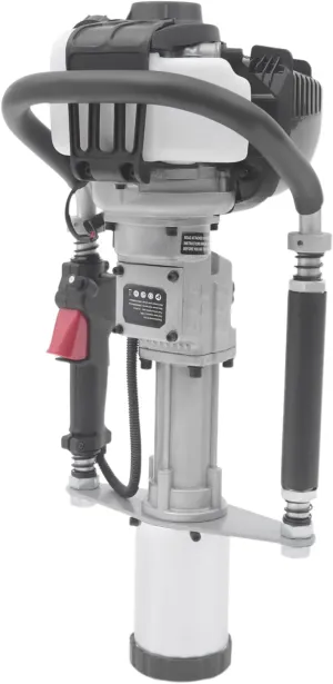 4-Stroke Gasoline Pile Driver, 37.7CC Gas-Powered T Posts Driver, Heavy-Duty Fence Pile Driver with Air-Cooled Single-Cylinder for Fence Post Construction