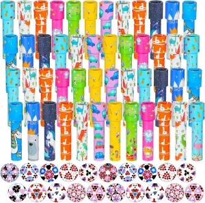 48 Pcs Kaleidoscopes, Vintage Classic Kaleidoscope Toys Educational Party Favors for Stock Stuffers Bag Fillers for Boys and Girls Birthday and School Carnival Prizes, Random Patterns (Classic Style)