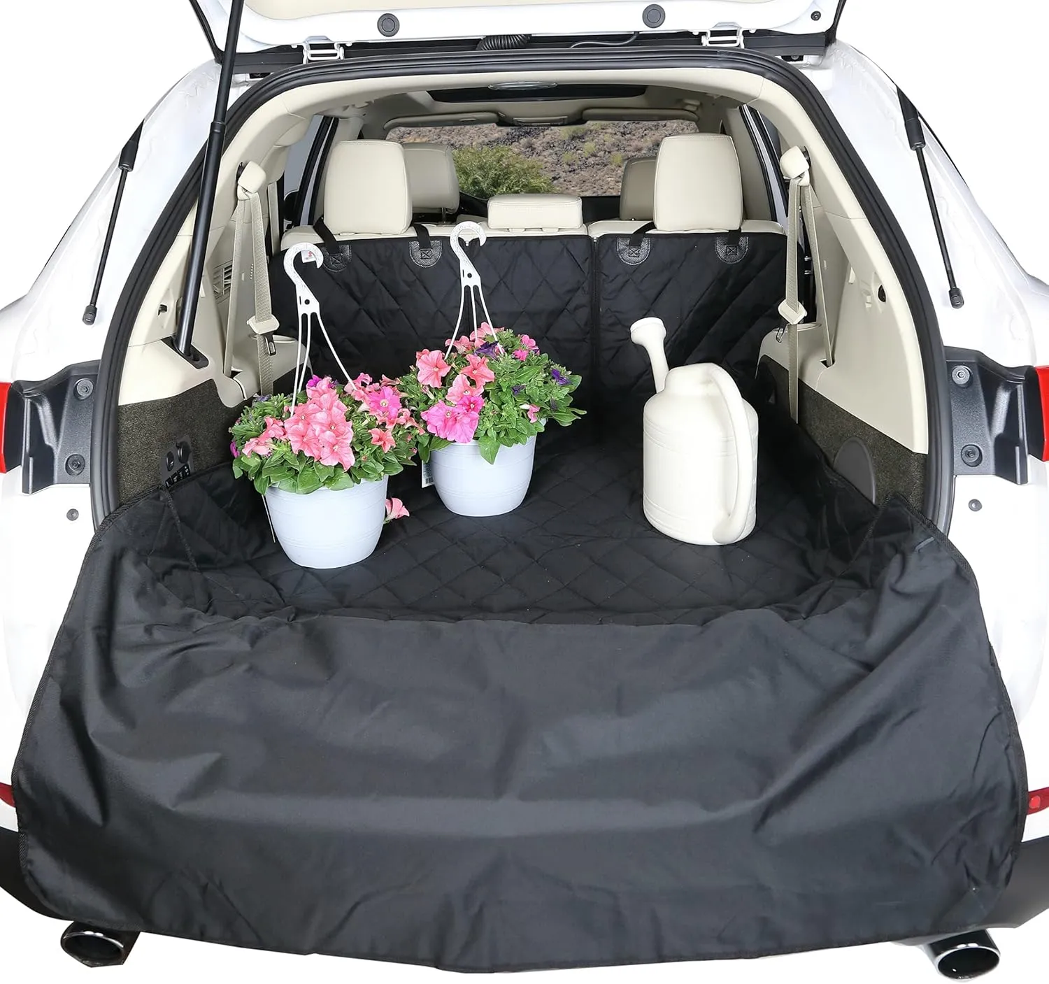 4Knines SUV Cargo Liner, Trunk Protector for Vehicles, Durable Cargo Mat for SUV, Compatible with 60/40 Split Seats & Armrest Pass-Through, Waterproof, Easy to Clean, Non-Slip - Small Size, Camo