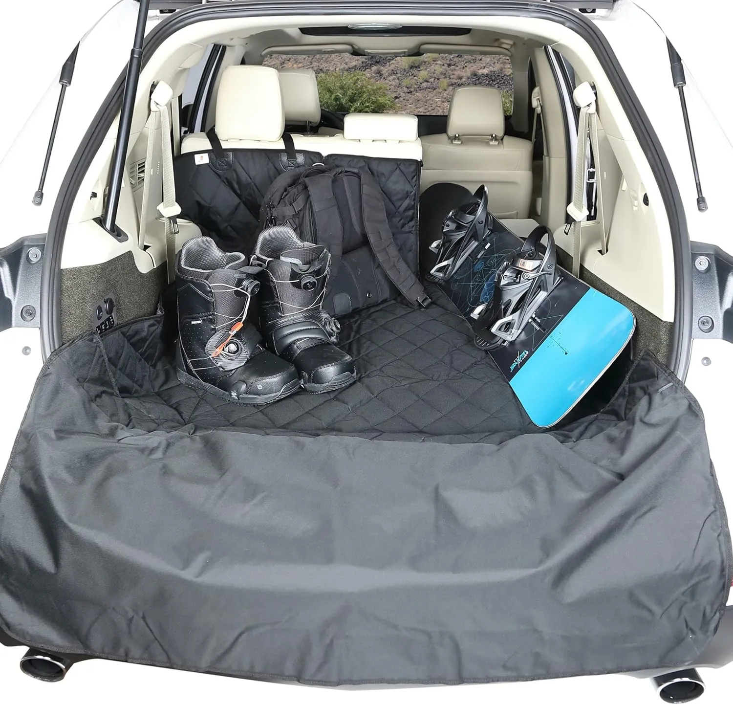 4Knines SUV Cargo Liner, Trunk Protector for Vehicles, Durable Cargo Mat for SUV, Compatible with 60/40 Split Seats & Armrest Pass-Through, Waterproof, Easy to Clean, Non-Slip - Small Size, Camo