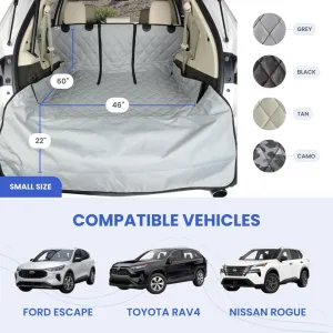 4Knines SUV Cargo Liner, Trunk Protector for Vehicles, Durable Cargo Mat for SUV, Compatible with 60/40 Split Seats & Armrest Pass-Through, Waterproof, Easy to Clean, Non-Slip - Small Size, Camo