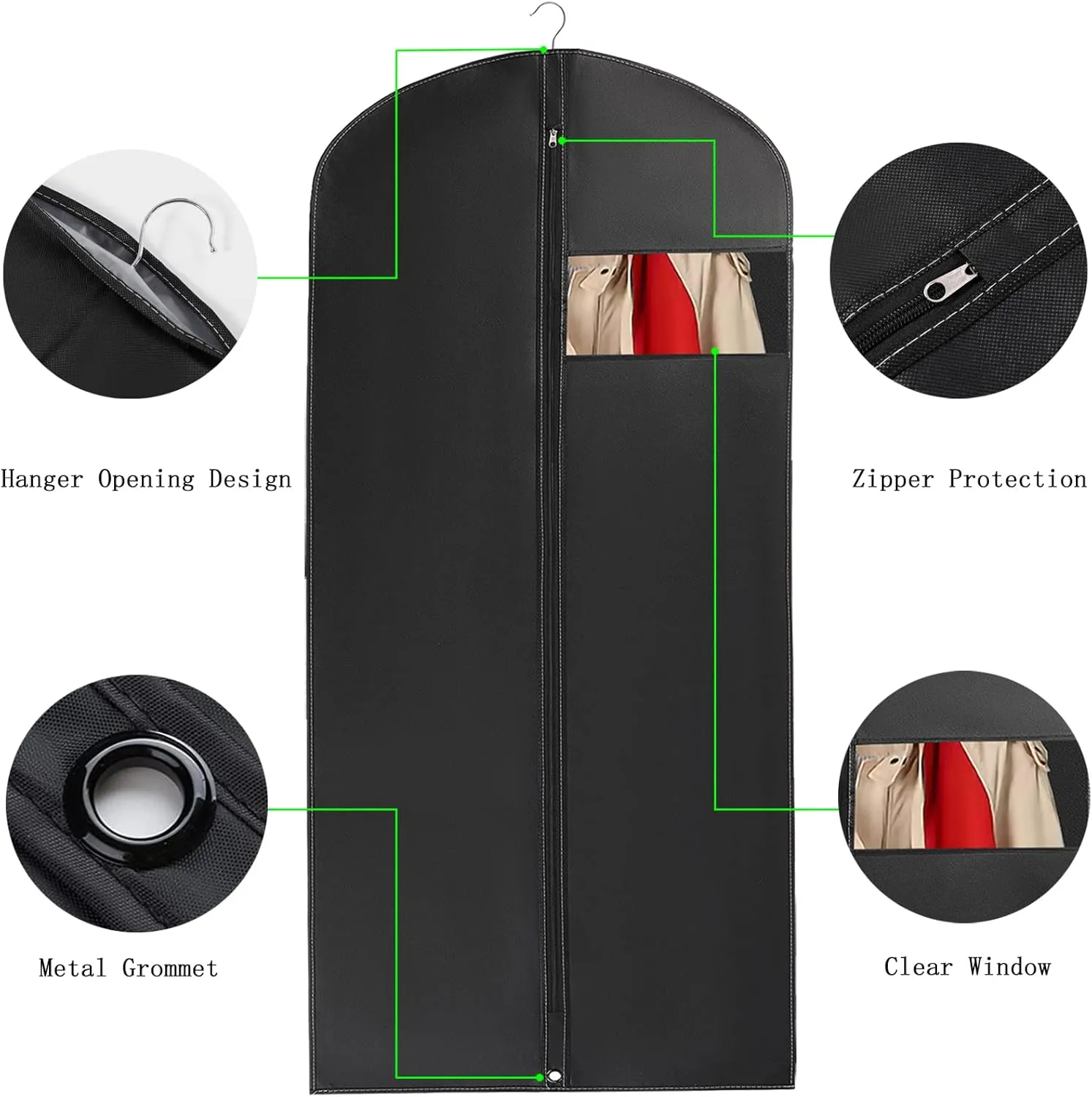 50‘’Garment Bags for Hanging Clothes