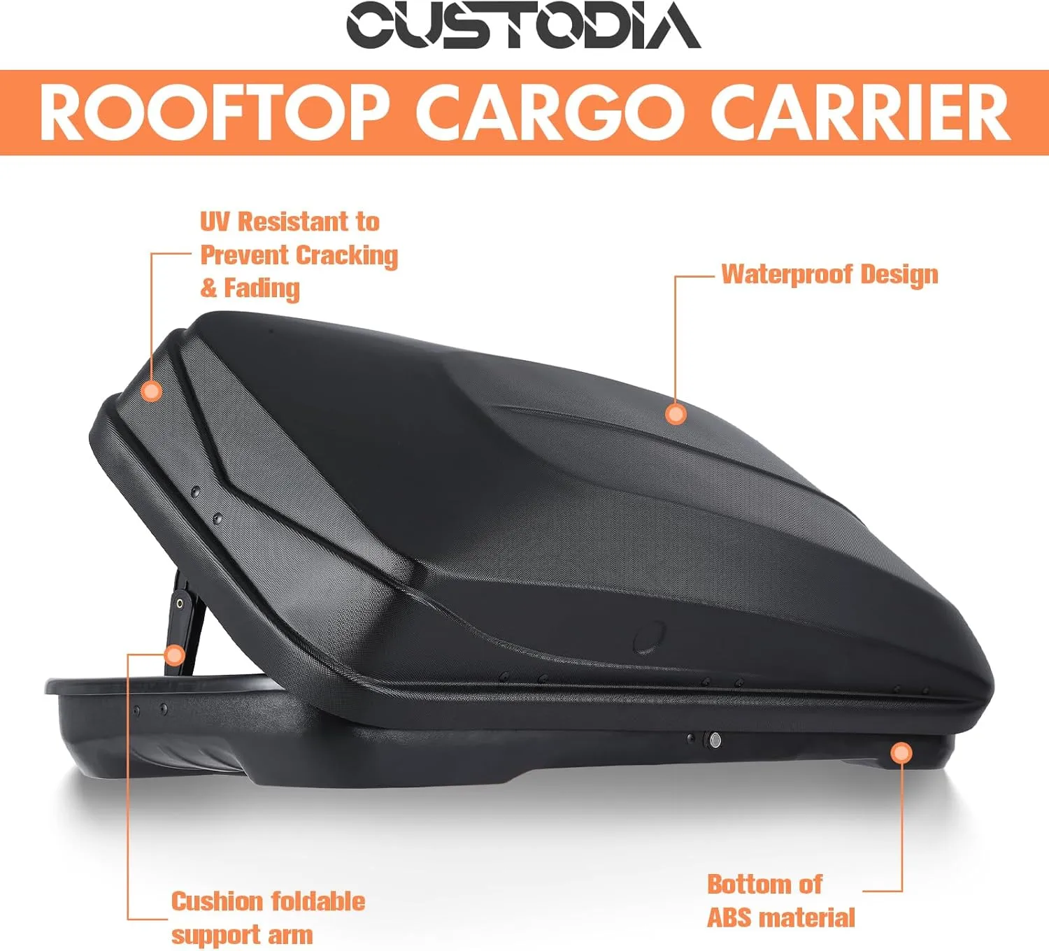56.3" L Hard Shell Roof Black Rooftop Cargo Box Carrier Large 13 Cubic Feet Car Top Mount Travel Luggage Storage,Dual Side Opening,Waterproof Storage Box Diamond Pattern