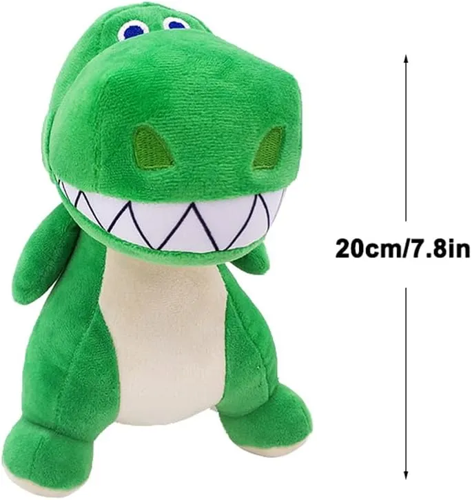 7.8 inches Story Green Dinosaur Rex Stuffed Animal Plush Toy, Gifts for Kids (20cm Rex)