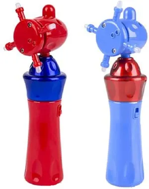 7" LED Light Up Orbiter Spinning Wands (2 Pack) 1 Blue   1 Red. Batteries Included. Spin Toy for Boys, Girls, Kids, Toddlers. Fun Party Favor.