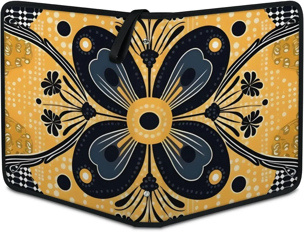9 Pocket Card Binder, Colorful Blurred Mandala 900 Pockets Collector Album with Zipper Trading Card Binder, Double Sided Pocket Collection Binder