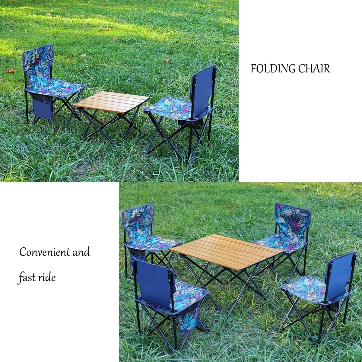 Aluminum Alloy Camping Folding Table - Portable Picnic Desk with Carry Bag, Lightweight Outdoor Dining Set (Black Table (Medium))