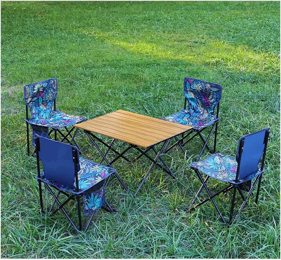 Aluminum Alloy Camping Folding Table - Portable Picnic Desk with Carry Bag, Lightweight Outdoor Dining Set (Black Table (Medium))