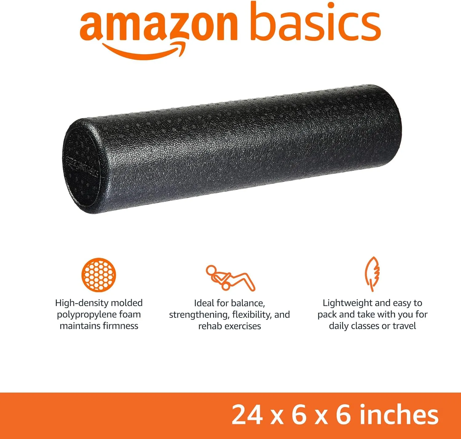 Amazon Basics High Density Foam Roller for Exercise and Recovery