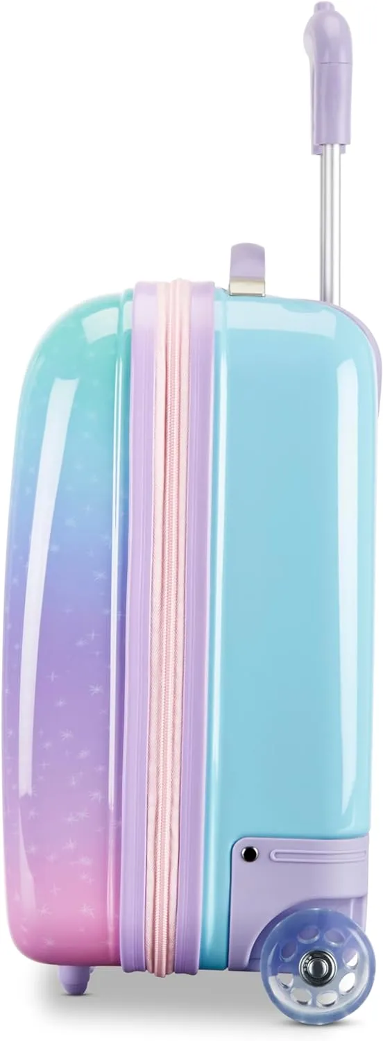 American Tourister Disney Princess Kids Carry-On Luggage, Hardside With Single Spinner Wheels