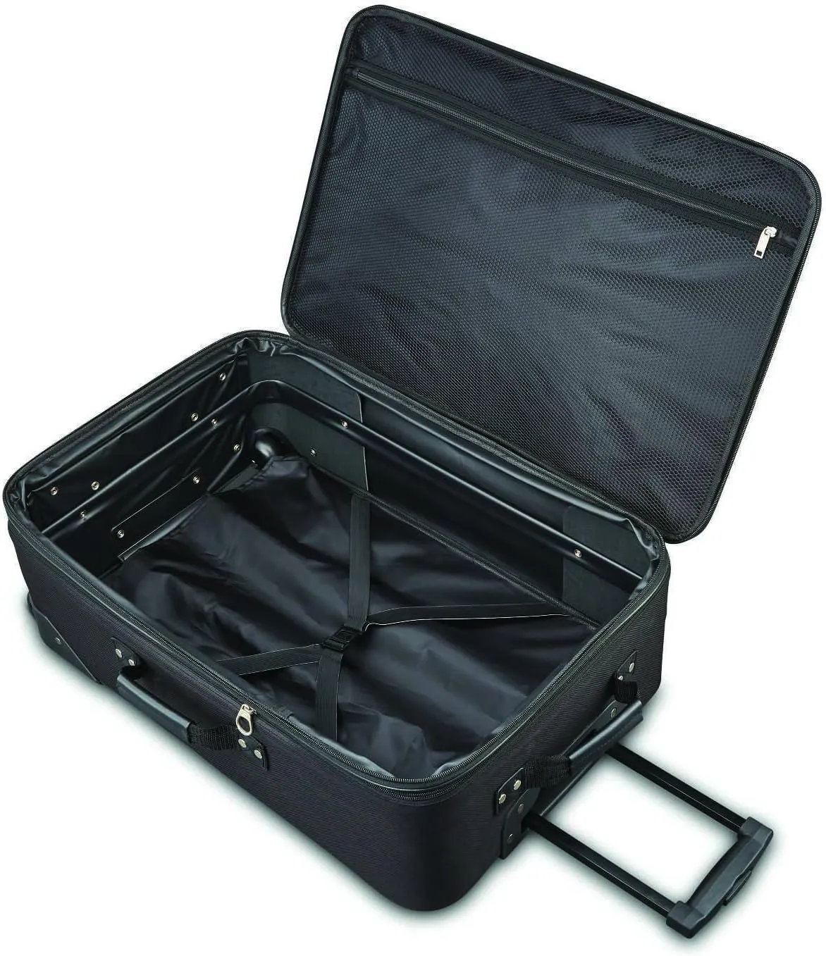 American Tourister Fieldbrook XLT Softside Upright Luggage, Black, 4-Piece Set (BB/DF/21/25)