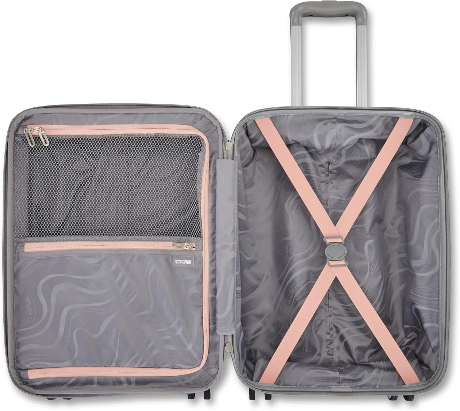 American Tourister Moonlight Hardside Expandable Luggage with Spinner Wheels, Palm, Large Checked Suitcase 28-Inch