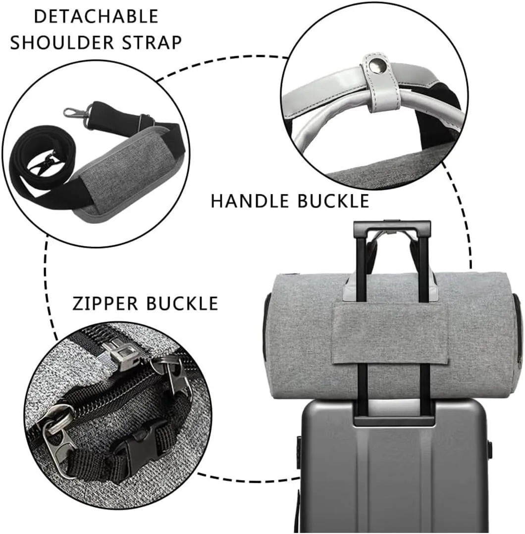 Amigo Bag Travel Bag, Foldable Clothing Bag Carry on Bag, Amigobag Luggage, Waterproof Large Capacity Suit Garment Duffel Bag, Garment Duffle Bags for Travel (Black/1pcs)