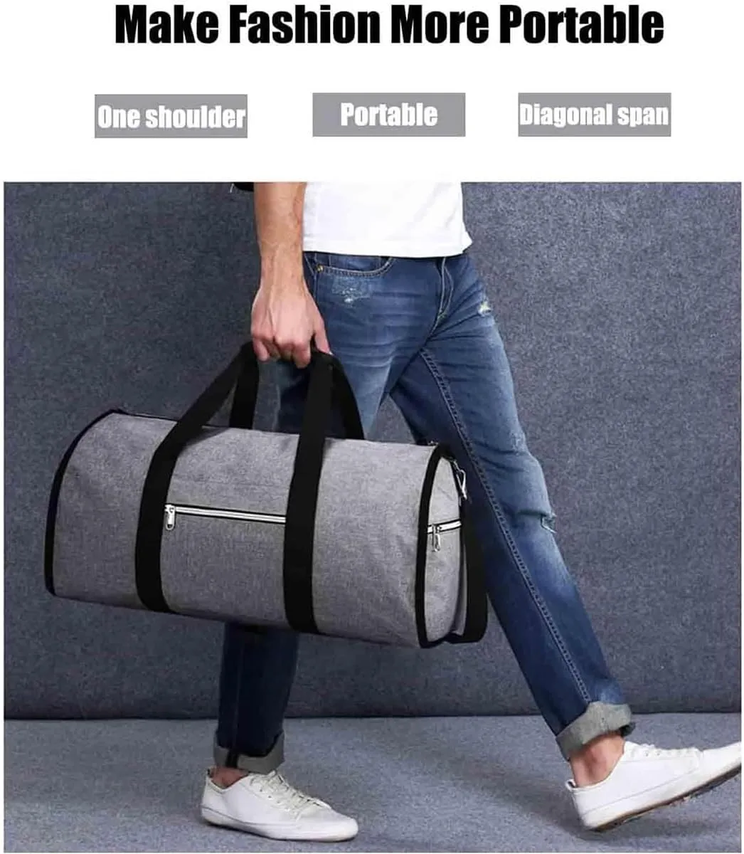 Amigo Bag Travel Bag, Foldable Clothing Bag Carry on Bag, Amigobag Luggage, Waterproof Large Capacity Suit Garment Duffel Bag, Garment Duffle Bags for Travel (Black/1pcs)