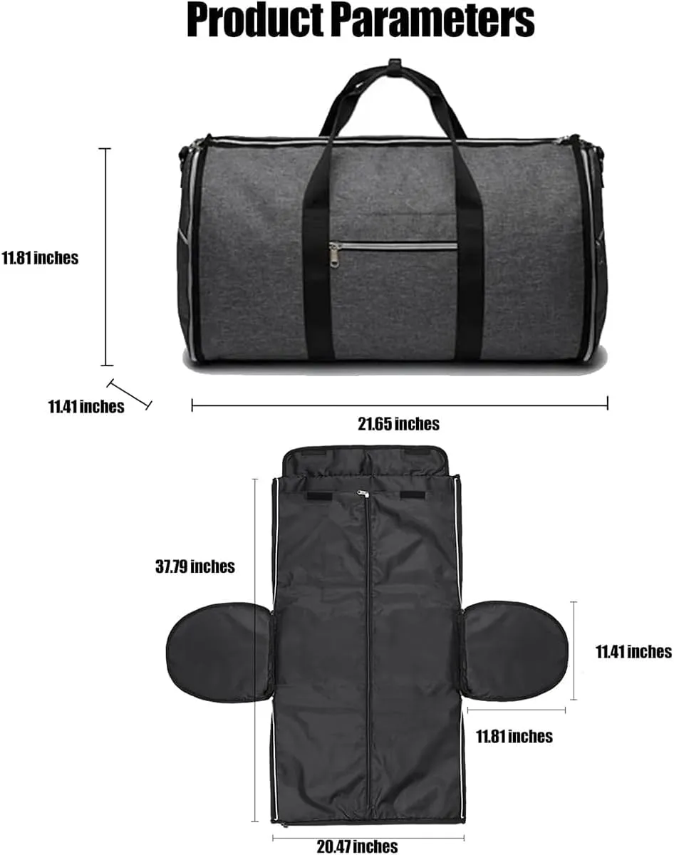 Amigo Bag Travel Bag, Foldable Clothing Bag Carry on Bag, Amigobag Luggage, Waterproof Large Capacity Suit Garment Duffel Bag, Garment Duffle Bags for Travel (Blue Red/2pcs)