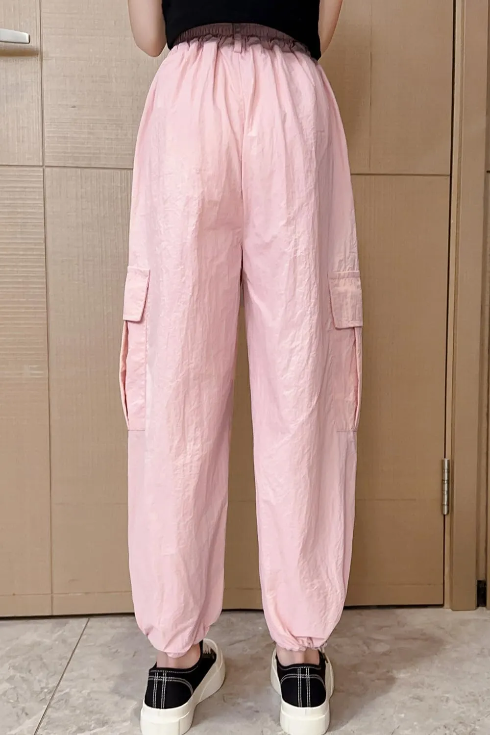 AOWKULAE Girls' Quick Drying & Waterproof Multi-Pockets Cargo Pant 5-14 Years