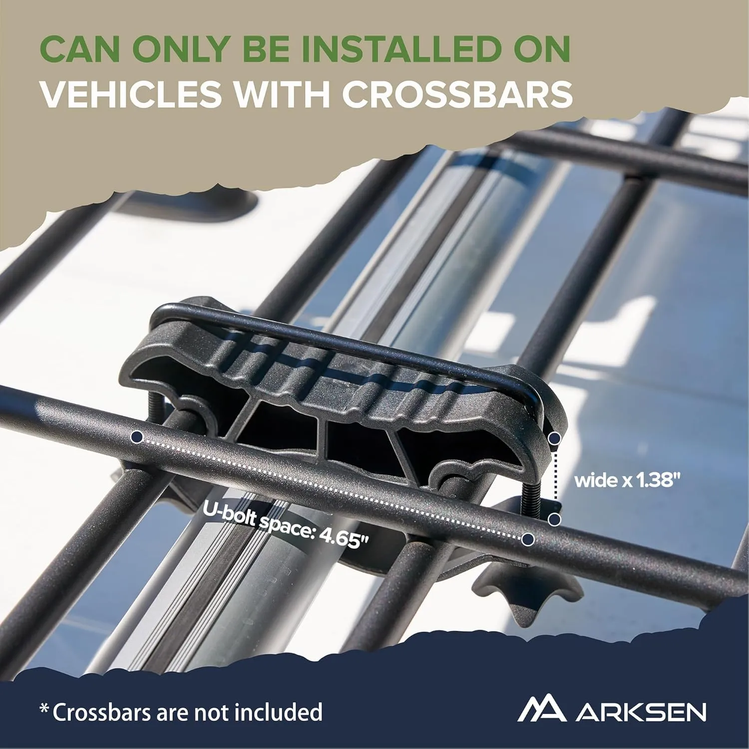ARKSEN 43 x 39 x 6 Inch Universal 250LB Heavy Duty Roof Rack Cargo with 500D Waterproof Cargo Bag, Cargo Net & Ratchet Straps, Car Top Luggage Holder Basket for SUV, Truck, & Car Steel Construction