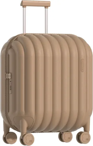 artrips Carry On Luggage with 8 Spinner Wheels,20''Spinner Luggage,PC Lightweight Hardside Luggage with Bread Design,TSA Lock, Brown,Carry On 20-Inch,47L