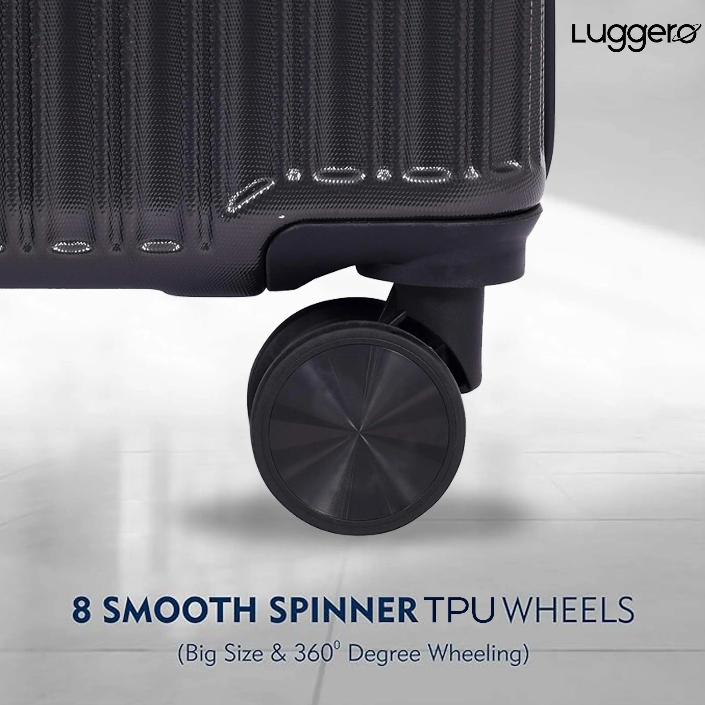 Aspire Dark Grey Light weight luggage - Cabin & Large
