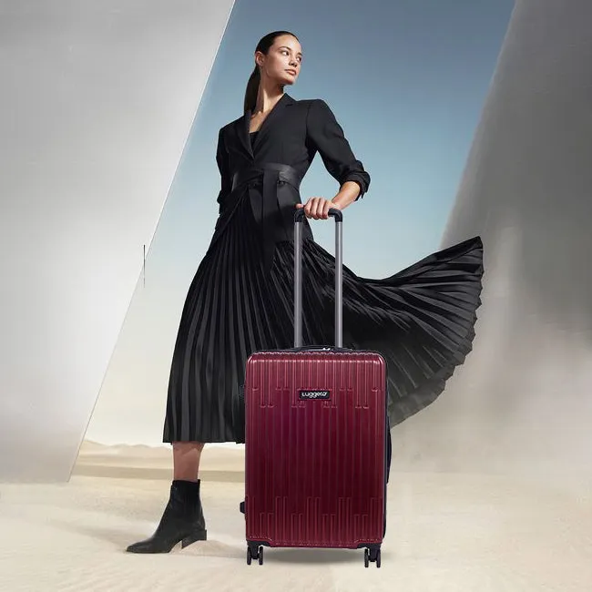 Aspire Deep Red Light weight luggage - Cabin & Medium